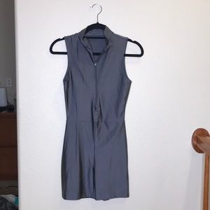 Silver short sleeve jumpsuit